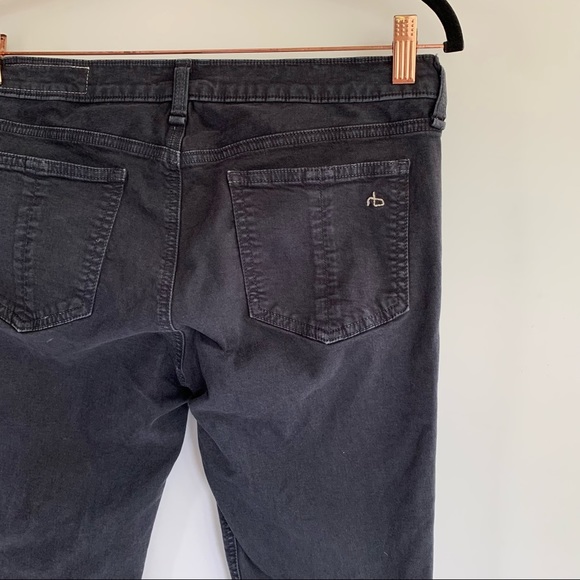 Rag and Bone Jean Legging Distressed Charcoal Skinny Jean Size 30 - Picture 8 of 13